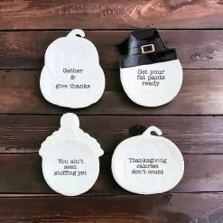 Give Thanks Tidbit Dishes by Mud Pie - Choice of Style