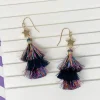 Glitter Tassel Star Dangle Earrings