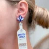 Glitter Vodka Dangle Earrings