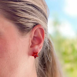 Glittery Star Stud Set of 3 - Patriotic