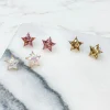 Glittery Star Stud Set of 3