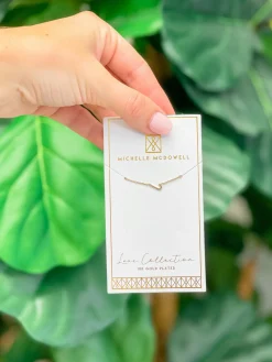 Glitzy Gold Sideways Initial Necklace