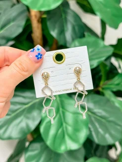 Glitzy Pickleball Dangle Earrings