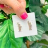 Glitzy Statue of Liberty Stud Earrings