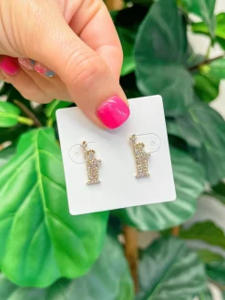 Glitzy Statue of Liberty Stud Earrings