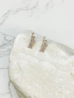 Glitzy Statue of Liberty Stud Earrings