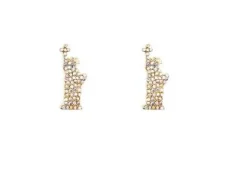 Glitzy Statue of Liberty Stud Earrings