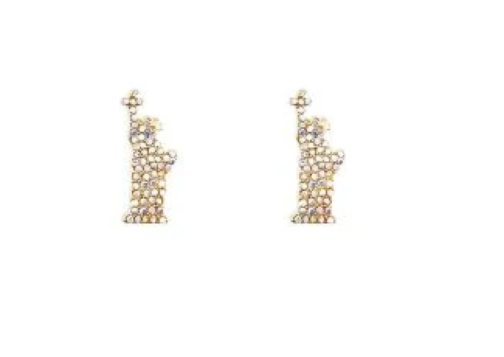 Glitzy Statue of Liberty Stud Earrings