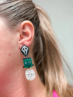 Glow in the Dark Mummy Dangle Earrings