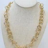 Gold Bamboo Link Chain Necklace