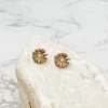 Gold Daisy Stud Earrings