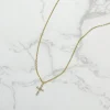 Gold Dipped Mini Cross Pendant Necklace