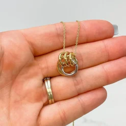 Gold Dipped Silver Ring Necklace