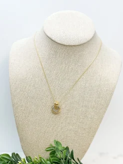 Gold Dipped Silver Ring Necklace