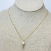 Gold Dipped Tee Time Pendant Necklace