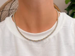 Gold Dipped Two Tone Chain Necklace