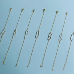 Gold Glitzy Initial Bracelet