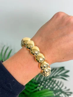Gold Plated Bubble Stretch Bracelet
