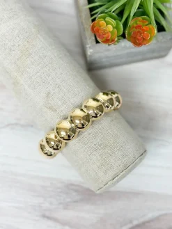 Gold Plated Bubble Stretch Bracelet