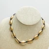 Gold Puka Shell Necklace - Black