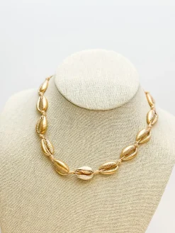 Gold Puka Shell Necklace - Gold