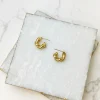Gold Twist Hoop Earrings