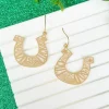 'Good Luck' Cutout Horseshoe Dangle Earrings