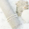 'Good Vibes' Stretch Bracelet Set - White