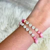 'Good Vibes' Stretch Bracelet Set - Pink Multi