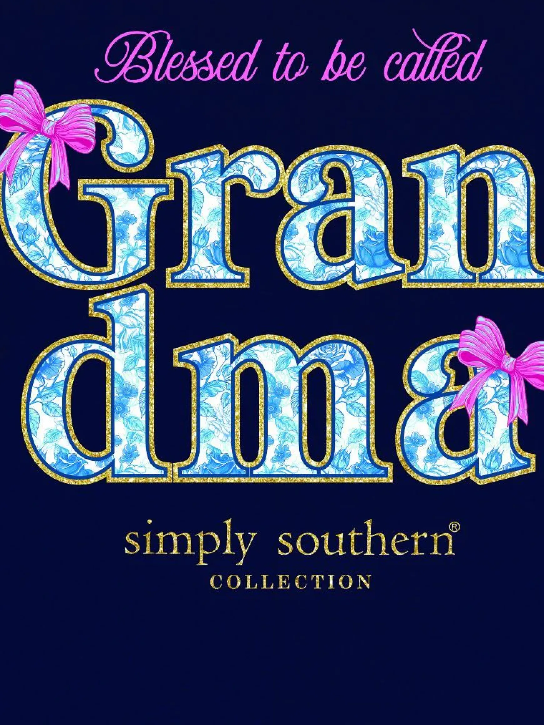 'Grandma' Blue Rose & Bows Short Sleeve Tee by Simply Southern