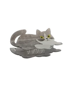 Gray Cat Hair Claw Clip