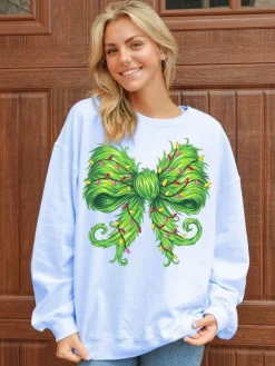 Green Bow Sweatshirt by Simply Southern
