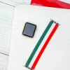 Green, White, & Red Striped Stretch Smart Watch Band