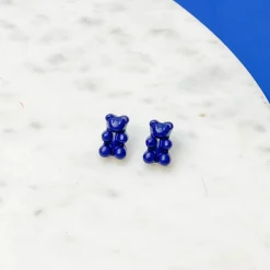 Gummy Bear Stud Earrings - Cobalt