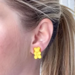 Gummy Bear Stud Earrings - Yellow