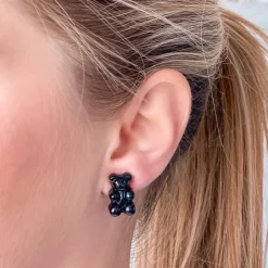 Gummy Bear Stud Earrings - Jet