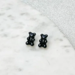 Gummy Bear Stud Earrings - Jet