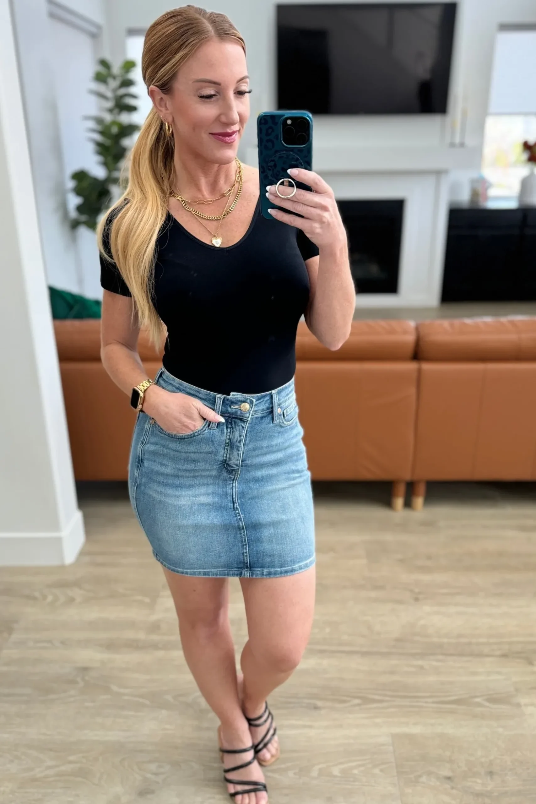 Haley High Rise Control Top Skirt by Judy Blue