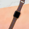 Halloween Plaid Printed Silicone Smart Watch Band - S/M