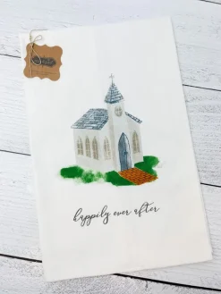 'Happily Ever After' Church Wedding Towel by Mud Pie