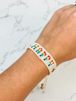'Happy' Beaded Adjustable Bracelet