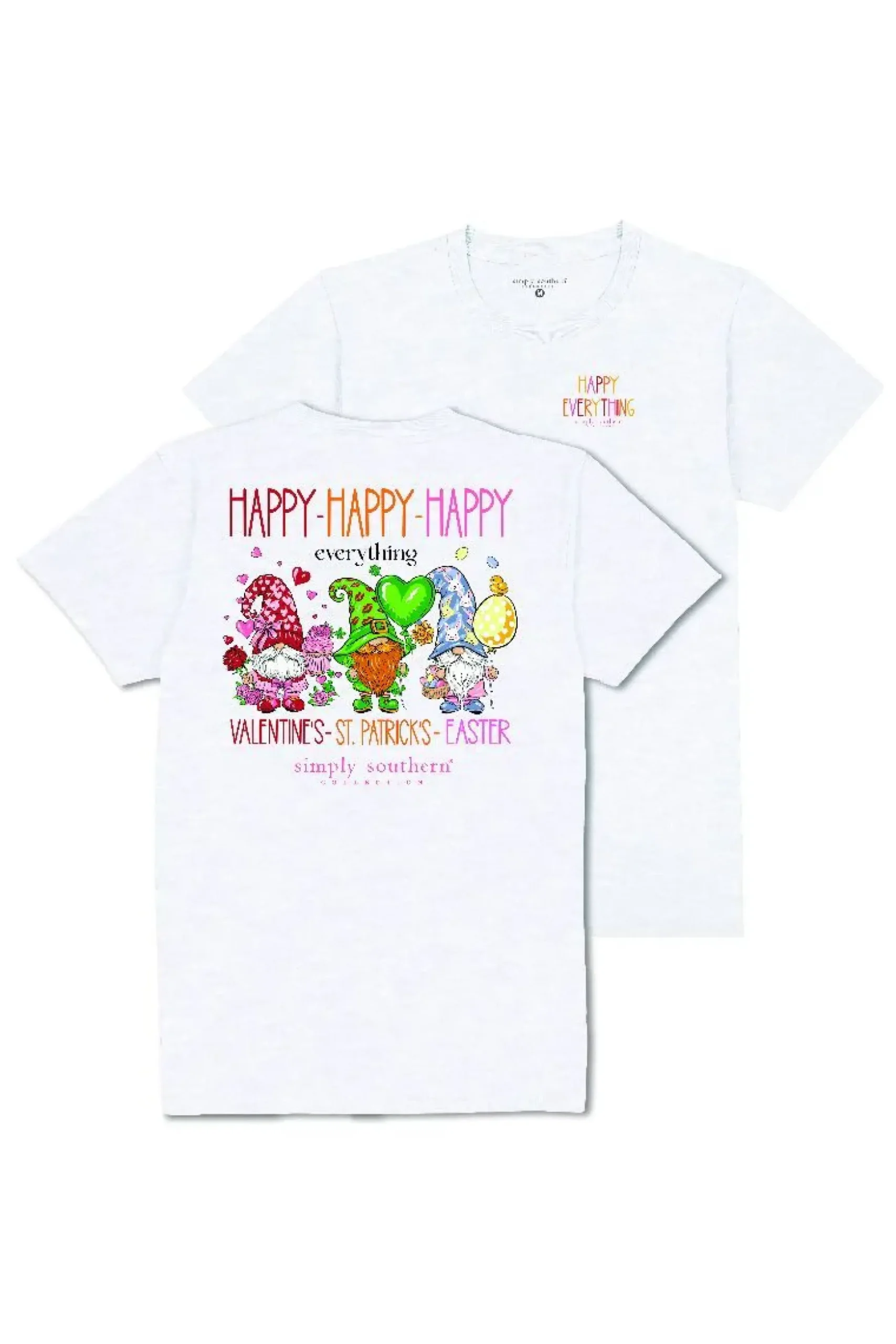 'Happy Everything' Spring Gnomes Short Sleeve Tee by Simply Southern