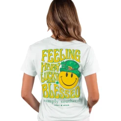 'Happy, Lucky, & Blessed' Short Sleeve Tee by Simply Southern