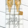 Happy Towel Salad Set by Mud Pie - Eat Some Happy