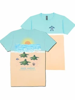 Hatching Turtle Tie Dye Tracking Tee by Simply Southern