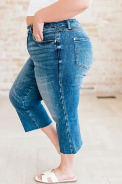 Hayes High Rise Wide Leg Crop Jeans by Judy Blue