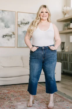 Hayes High Rise Wide Leg Crop Jeans by Judy Blue