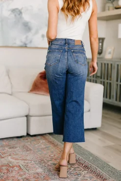 Hayes High Rise Wide Leg Crop Jeans by Judy Blue