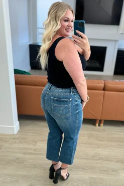 Hayes High Rise Wide Leg Crop Jeans by Judy Blue