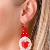 Heart Gnome Dangle Earrings
